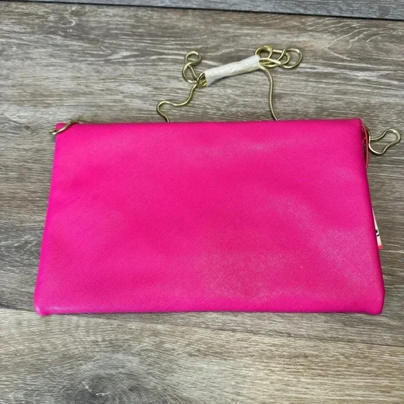 NWT Juicy‎ Couture Envelope Clutch Crossbody Bag Gold Chain Strap *FLAW* - Picture 3 of 12
